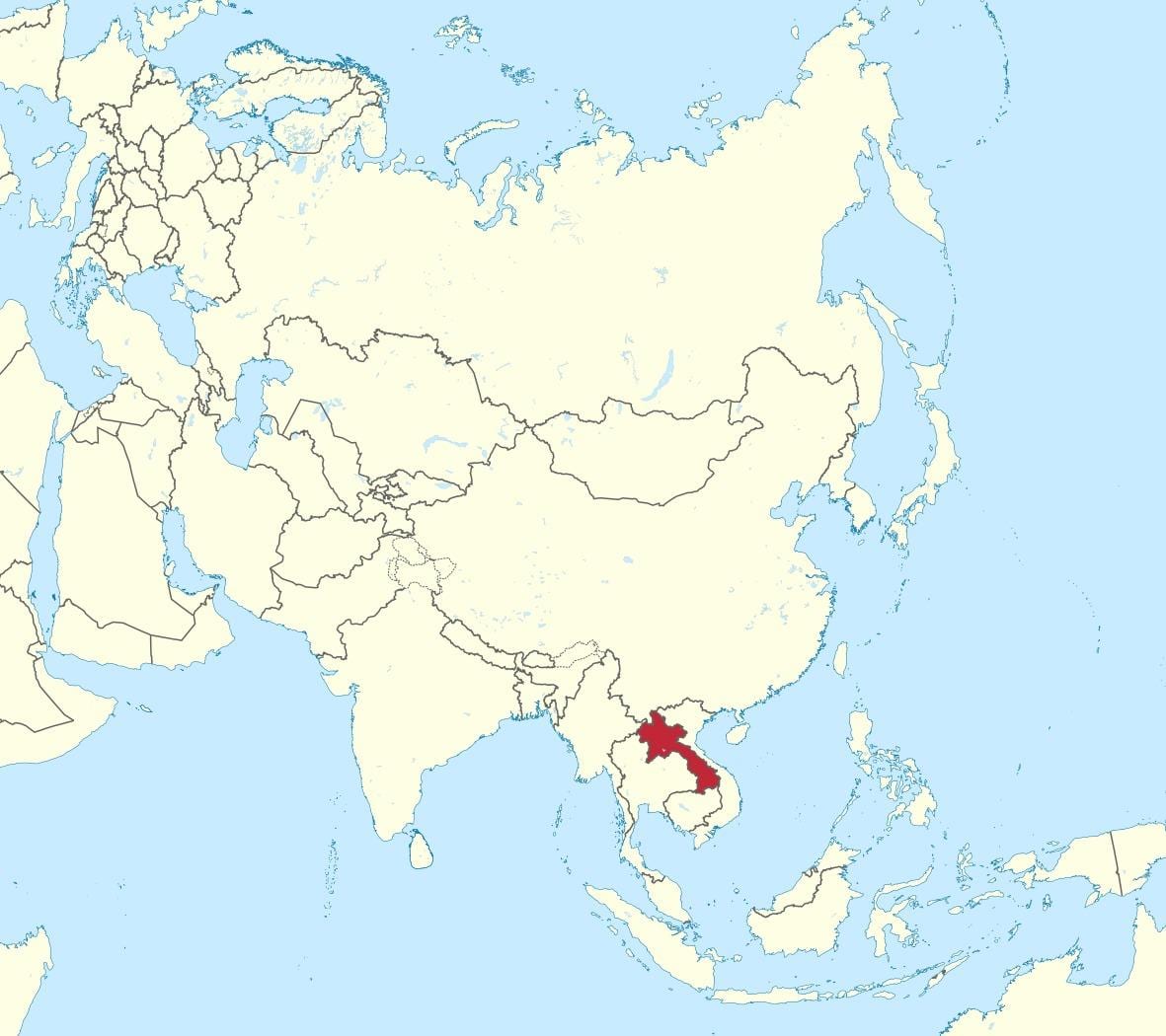 মানচিত্র, লাওস এশিয়া