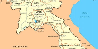 মানচিত্র দক্ষিণ লাওস